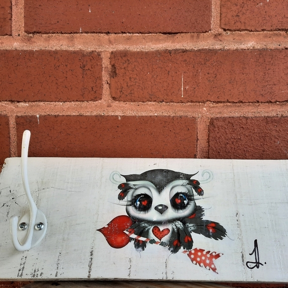 Hand Crafted Other - Hand Crafted Cute owl with a heart, Hang clothes,hats,caps or else